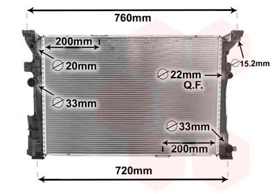 Radiator, motorkjøling VAN WEZEL 30002653 VAN WEZEL 30002653 Radiator motor MERCEDES-BENZ B-Klasse 2011