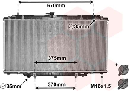Radiateur du moteur VAN WEZEL 33002393 VAN WEZEL 33002393 Radiateur d'eau NISSAN PATROL 2023