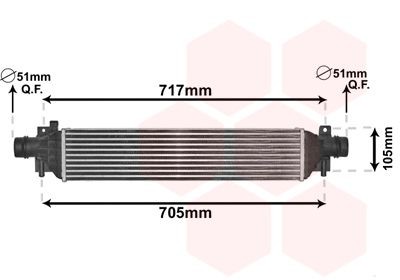 VAN WEZEL Intercooler 37004650 37004650 VAN WEZEL laddluftkylare CHEVROLET SILVERADO