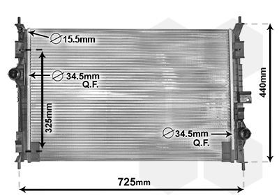 VAN WEZEL Ψυγείο, ψύξη κινητήρα 40002386 VAN WEZEL 40002386 Ψυγειο νερου C4 Spacetourer τιμες