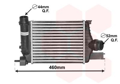 VAN WEZEL Intercooler 43004602 VAN WEZEL 43004602 CLIO IV Stationcar (KH_) Ladeluftkøler pris