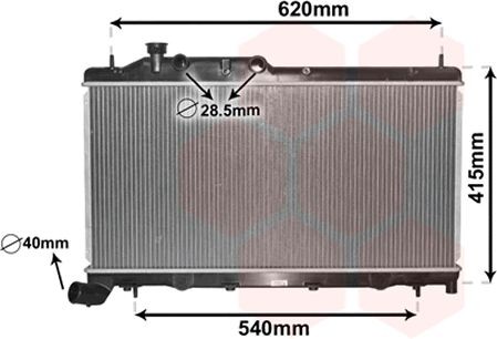 VAN WEZEL Radiators, Motora dzesēšanas sistēma 51002105 51002105 Dzesēšanas radiatori SUBARU VIVIO VAN WEZEL