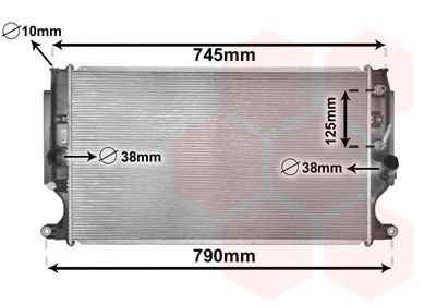 Radiateur VAN WEZEL 53002704 VAN WEZEL 53002704 Koelmodule TOYOTA VERSO 2009