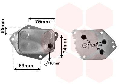 VAN WEZEL Oliekøler, motorolie 82003288 Olieradiator Hyundai JK-01 82003288 VAN WEZEL