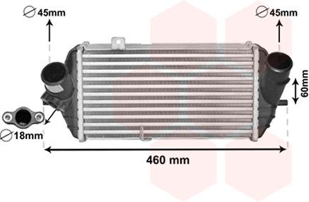 VAN WEZEL Intercooler 82004389 HYUNDAI Accent IV Sedan (RB) Intercooler VAN WEZEL 82004389