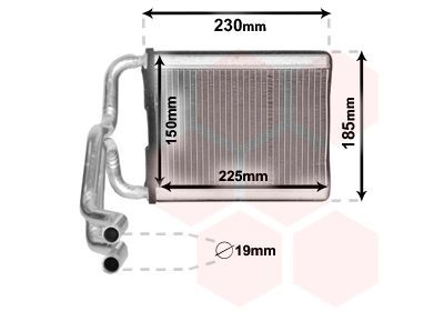 VAN WEZEL Radiateur de chauffage 82006313 VAN WEZEL 82006313 Radiateur de chauffage FORD P 100 d'origine