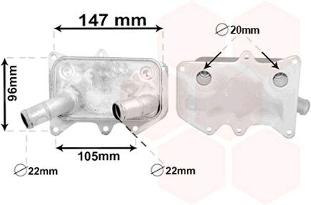 Oliekøler, motorolie VAN WEZEL 83003215 VAN WEZEL 83003215: Olieradiator Kia SEDONA 2019