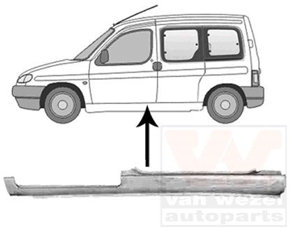 VAN WEZEL Tröskelplåt 0903103 VAN WEZEL 0903103 Tröskel Citroën C3 II original