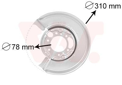 VAN WEZEL Flasque de frein 3075373 Tôle de protection disque de frein VAN WEZEL Classe S 3075373 pas cher