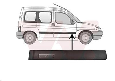 VAN WEZEL Pynte- / beskyttelseslist, dør 0903424 VAN WEZEL 0903424 Dørlister Citroen Berlingo MF billige