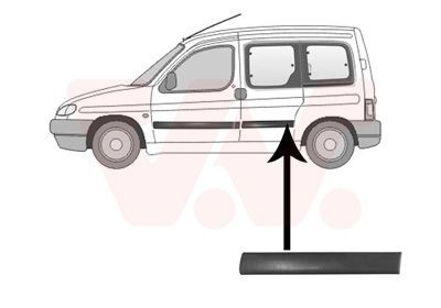 VAN WEZEL Pynte- / beskyttelseslist, dør 0903425 VAN WEZEL 0903425 Beskyttelseslist Citroen Berlingo MF pris
