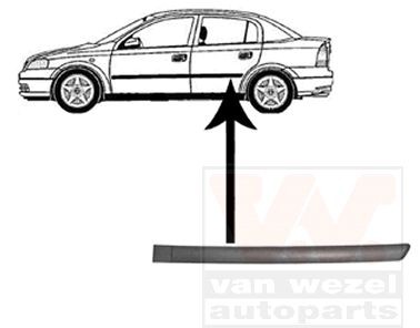 VAN WEZEL Ajtóvédő díszléc 3742425 VAN WEZEL 3742425 Ajtók BENTLEY ARNAGE (RBS_) 2009