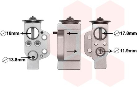 VAN WEZEL Ekspansjonsventil 03001351 03001351 Ac ekspansjonsventil AUDI 200 VAN WEZEL