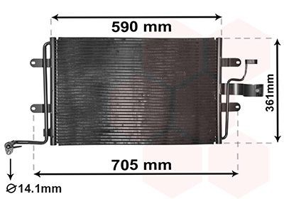Condensador, ar condicionado VAN WEZEL 03015130 VAN WEZEL 03015130 Condensador ac Volkswagen BORA 1999