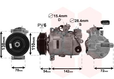VAN WEZEL Κομπρεσέρ air condition 0600K495 Κομπρεσέρ VAN WEZEL BMW Σειρά 7 0600K495