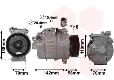 VAN WEZEL Aircopomp 0600K496 Aircomotor VAN WEZEL 7-serie 0600K496 goedkoop