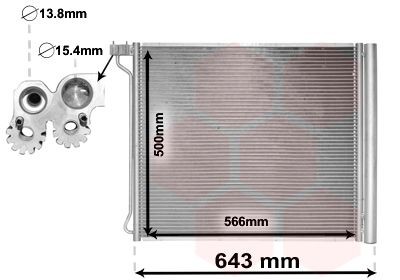 Air conditioning condenser VAN WEZEL 06005474 VAN WEZEL 06005474 AC condenser BMW X5 2016