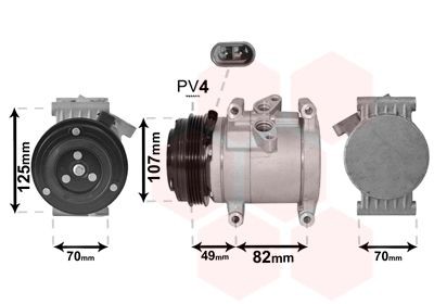 VAN WEZEL Klimakompressor 0800K039 AC Kompressor VAN WEZEL COMPASS 0800K039 günstig
