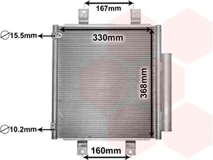 VAN WEZEL Kondensaator, kliimaseade 11005076 11005076 Kliimaradiaator SUBARU XV VAN WEZEL