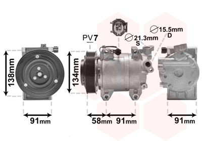 VAN WEZEL Klimakompressor 1300K344 Klimakompressor VAN WEZEL PRIMERA 1300K344 billig