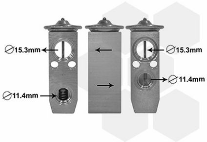 VAN WEZEL Ekspansionsventil, klimaanlæg 13001365 VAN WEZEL 13001365 Nissan Terrano WD21 Ekspansionsventil aircon pris