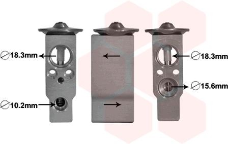 VAN WEZEL Valvola espansione climatizzatore 25001285 25001285 Valvola di espansione climatizzatore VAN WEZEL NISSAN ALMERA costo