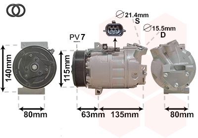 VAN WEZEL AC-kompressor 4300K486 4300K486 VAN WEZEL kompressor till ac NISSAN JUKE