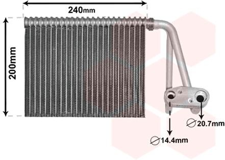 VAN WEZEL Förångare till AC 4300V566 4300V566 VAN WEZEL förångare RENAULT ESPACE