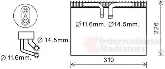 VAN WEZEL Fordamper, klimaanlegg 4700V072 VAN WEZEL 4700V072 Ac fordamper Saab 9-5 Sedan pris