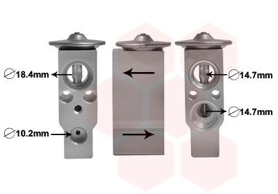 VAN WEZEL Expansionsventil till AC 51001092 Subaru Legacy BC Expansionsventil till AC VAN WEZEL 51001092