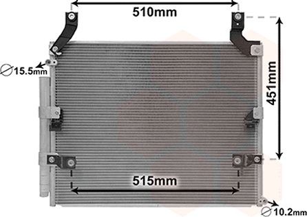 VAN WEZEL Condensatore climatizzatore 53005697 VAN WEZEL 53005697 Radiatore climatizzatore Lancia TREVI originali