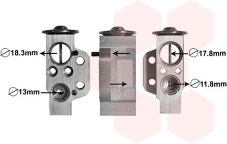 VAN WEZEL Expansionsventil, Klimaanlage 58001333 58001333 Expansionsventil Klima VW CADDY VAN WEZEL kaufen