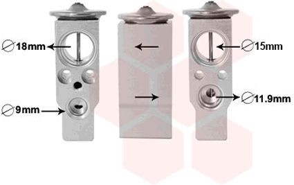 VAN WEZEL Paisuntaventtiili, ilmastointilaite 59001171 59001171 VAN WEZEL Ilmastoinnin paisuntaventtiili VOLVO C30