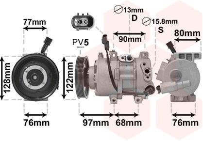 VAN WEZEL Κομπρεσέρ air condition 8200K273 Συμπιεστής air condition VAN WEZEL GRAND CHEROKEE 8200K273 φθηνά