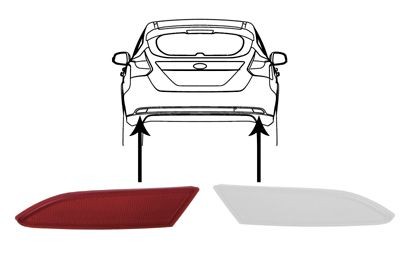 VAN WEZEL Reflector 1945939 VAN WEZEL 1945939 originais Refletores traseiros Ford Escort VI Sedan custo