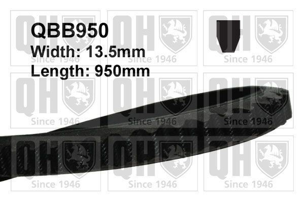 QUINTON HAZELL Keilriemen QBB950 QUINTON HAZELL QBB950 Keilriemen TOYOTA Carina E Schrägheck (T19) 1.6 GLI (AT190) 107 PS 1995