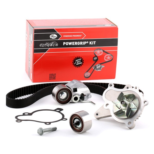 Kit cinghia distribuzione, pompa acqua GATES KP15579XS-2 GATES PowerGrip KP15579XS-2 Pompa acqua + kit cinghia distribuzione Kia RIO 2014