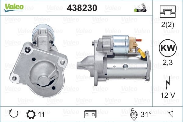 VALEO Startmotor 438230 VALEO 438230 Startmotor Volvo V60 155 original