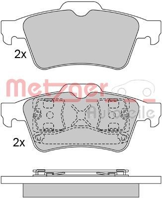 METZGER Plaquettes de frein 1170080 Volvo 850 Plaquettes de frein METZGER 1170080