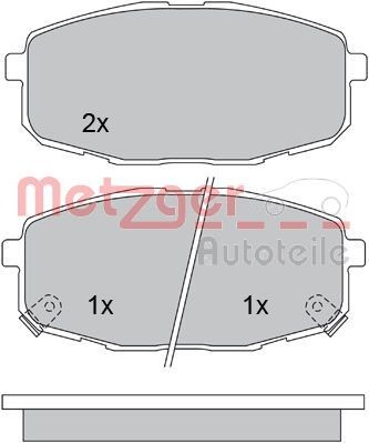 METZGER Τακάκια φρένων 1170097 Αγωνιστικά τακάκια HYUNDAI METZGER 1170097