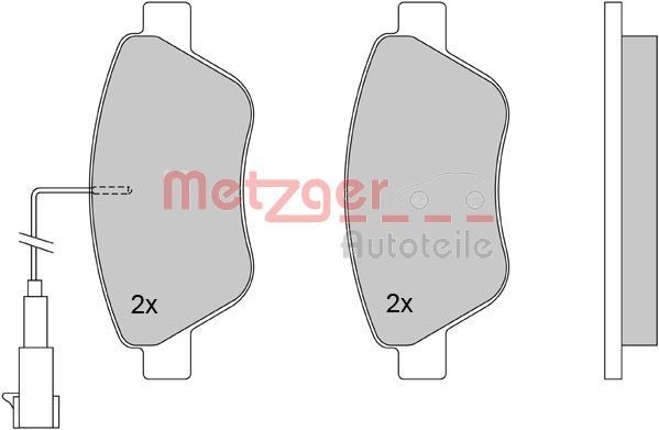 METZGER Brake pad set 1170117 1170117 METZGER brake pads for CITROЁN SYNERGIE