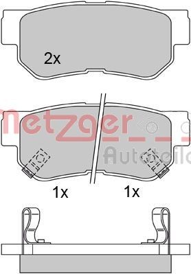 METZGER Plaquettes de frein 1170119 Kit de plaquettes de frein METZGER SEPHIA 1170119 pas cher