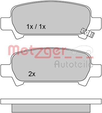 METZGER Bremsbeläge 1170167 Sportbremsbeläge METZGER Subaru OUTBACK 1170167