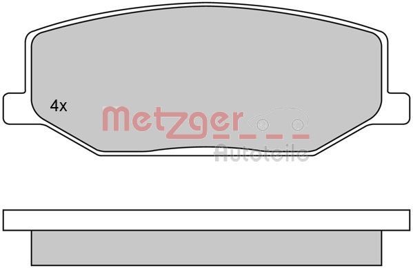 METZGER Kit pastiglie freni 1170259 1170259 Pastiglie dei freni SUZUKI SX4 METZGER costo