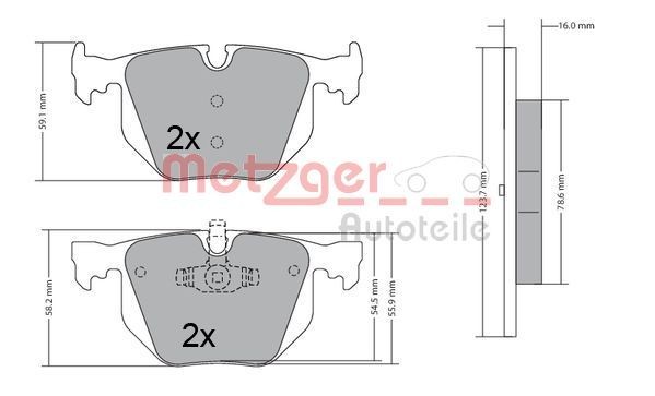 METZGER Piduriklotsid 1170318 1170318 Sport piduriklotsid BMW 1. Seeria METZGER