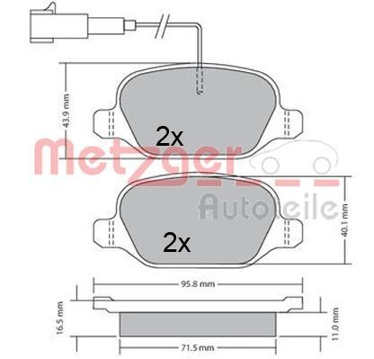 METZGER Bremžu kluči 1170555 1170555 Sporta bremžu kluči ALFA ROMEO GIULIETTA METZGER