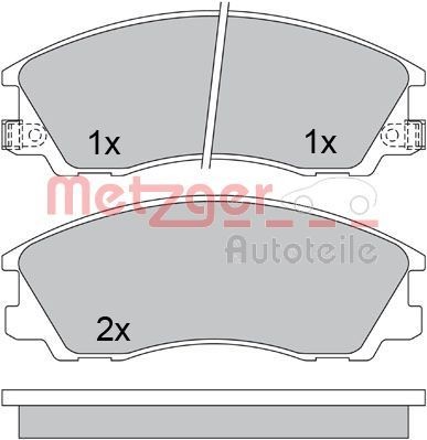 METZGER Bremseklosser 1170611 1170611 Bremsekloss HYUNDAI TRAJET METZGER
