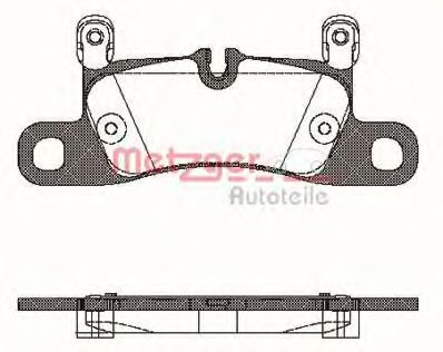 METZGER Brake pad set 1170779 1170779 METZGER brake pad set for PORSCHE