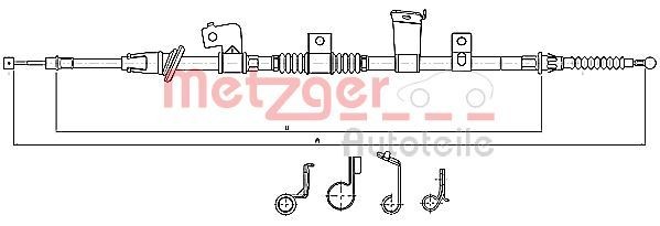 Handbremsseil METZGER 17.2299 METZGER 17.2299: Handbremsseil Mitsubishi ASX 2018