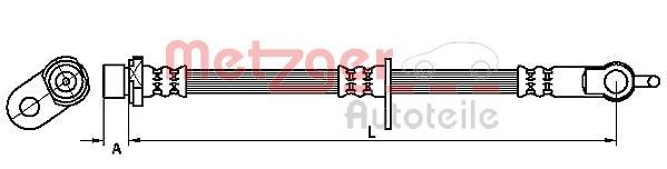 METZGER Bremseslange 4110115 Bremseslange METZGER Toyota HIGHLANDER 4110115